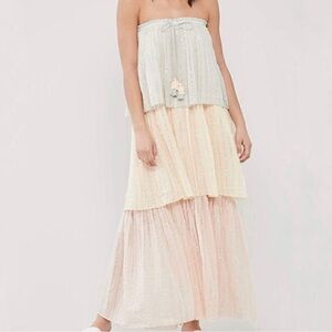 PQ Swim Pink Strapless Maxi Sundress